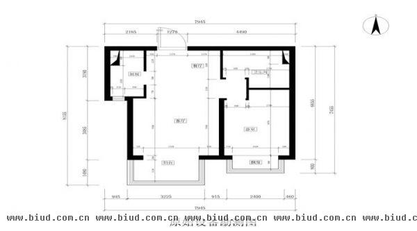 八家嘉苑-一居室-60平米-装修设计
