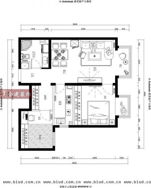 首开熙悦山熹园-二居室-83平米-装修设计