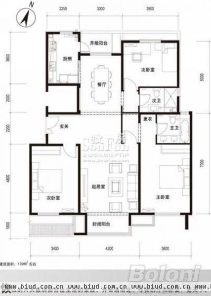 百旺杏林湾-三居室-243平米-装修设计