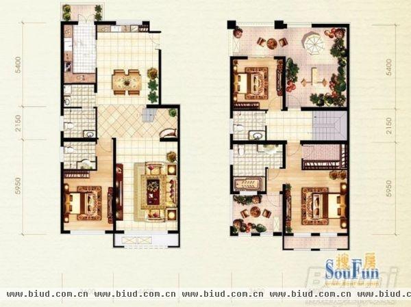 北京城建·红木林-四居室-210平米-装修设计