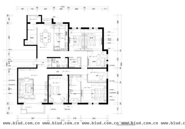 国奥村-六居室-240平米-装修设计