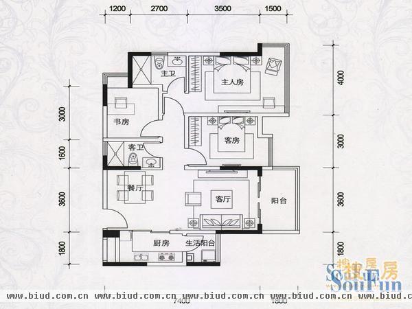 华发世纪城-二居室-99平米-装修设计