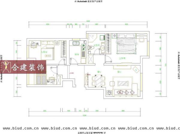 金地朗悦-三居室-89平米-装修设计