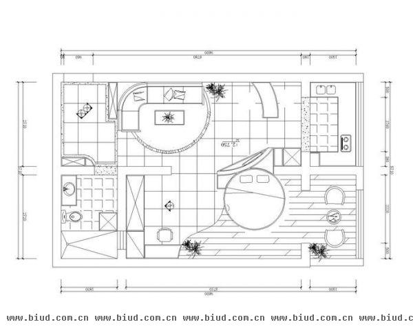 林苑雅居-一居室-55平米-装修设计