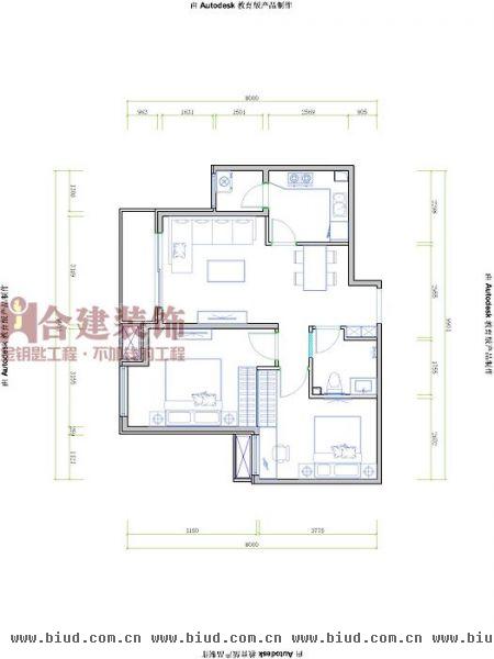 路劲·世界城-二居室-85平米-装修设计