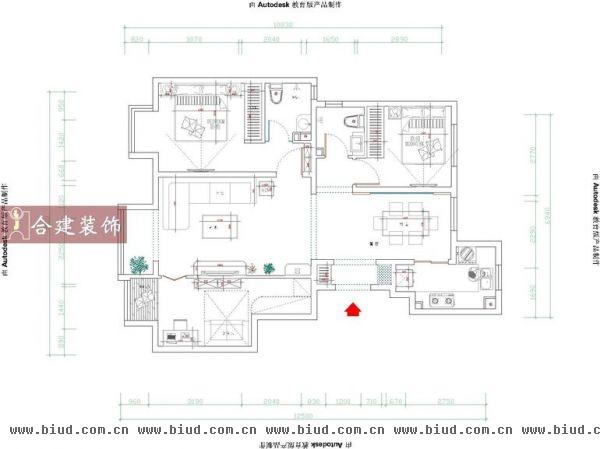 首开熙悦山熹园-三居室-103平米-装修设计