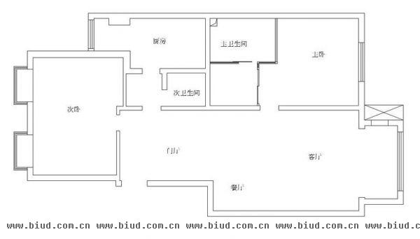 水墨林溪-二居室-130平米-装修设计