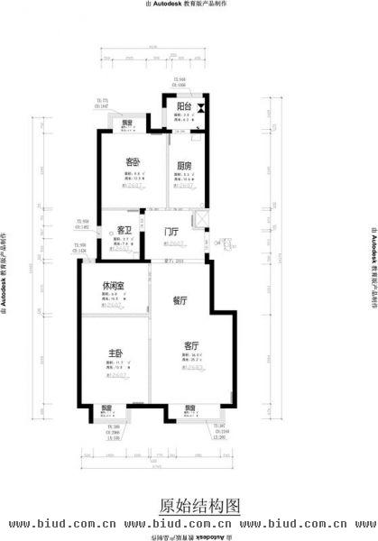 天恒乐活城-二居室-90平米-装修设计