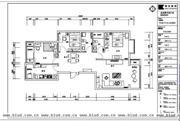学院路中石油小区-三居室-91平米-装修设计