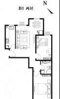 建工双合家园-二居室-88平米-装修设计