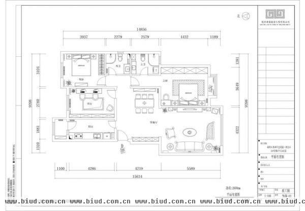 北京奥林匹克花园-二居室-137平米-装修设计