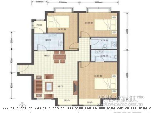 美景东方-三居室-140平米-装修设计