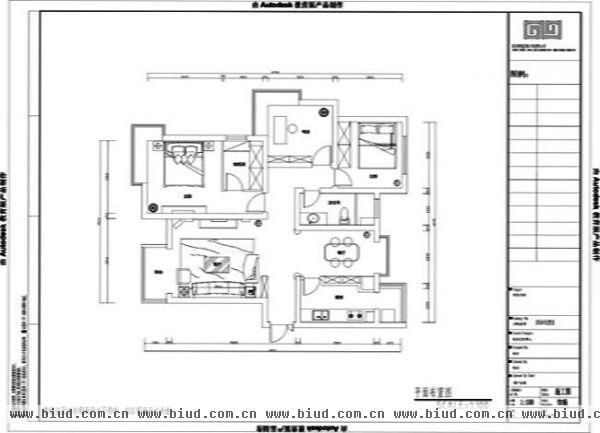上林世家-二居室-140平米-装修设计