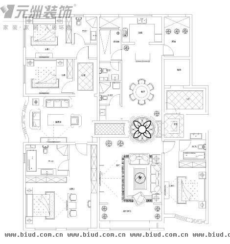 上林世家-五居室-270平米-装修设计