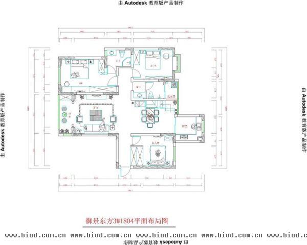 御景东方-三居室-153平米-装修设计
