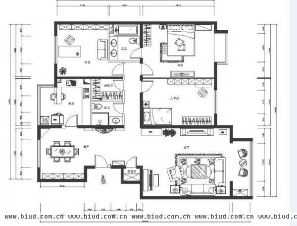 紫薇天悦-三居室-150平米-装修设计