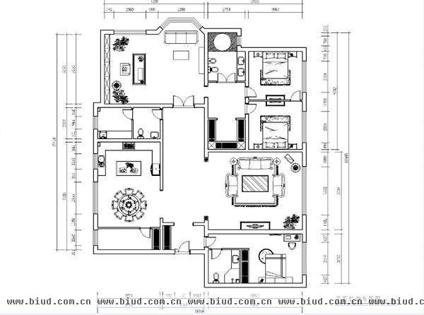 世茂奥林花园-四居室-358平米-装修设计