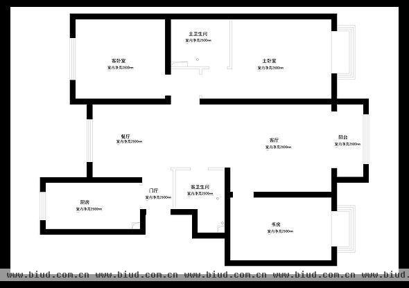 水墨林溪-三居室-124平米-装修设计