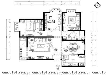 水墨林溪-三居室-170平米-装修设计