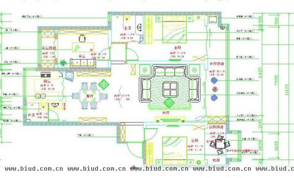 302医院职工楼-三居室-110平米-装修设计