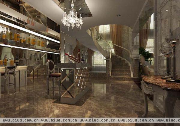 蓝堡国际公寓-三居室-200平米-装修设计
