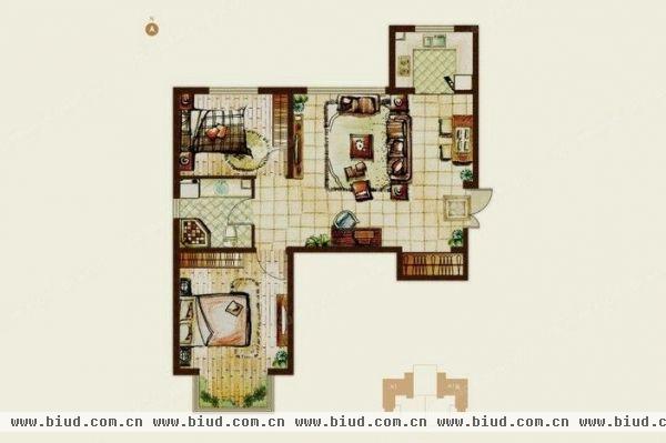 首开熙悦山熹园-二居室-86平米-装修设计