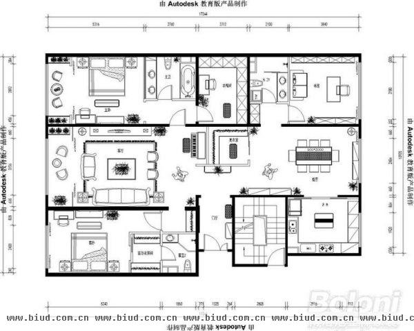 博悦府-四居室-200平米-装修设计