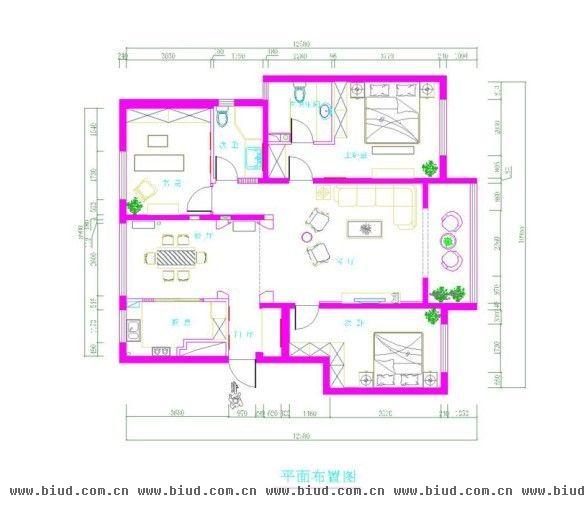 远洋东方公馆-三居室-130平米-装修设计