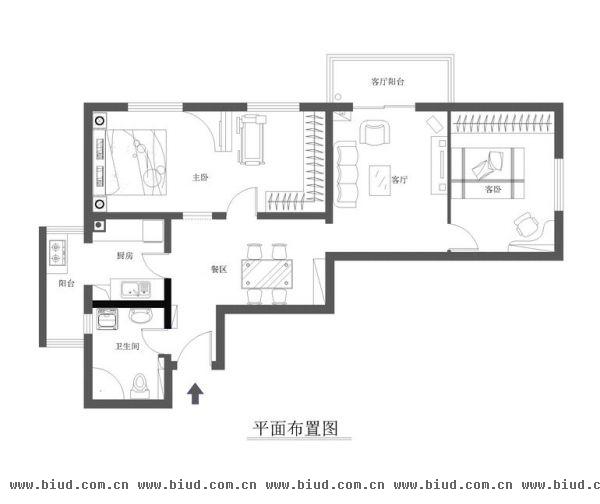 光熙门北里-二居室-90平米-装修设计