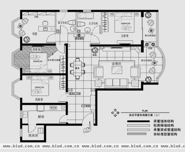 宏大北园-四居室-135平米-装修设计