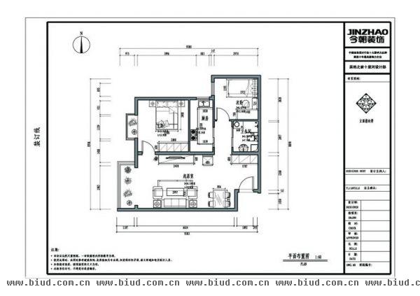优品国际公寓-二居室-91平米-装修设计