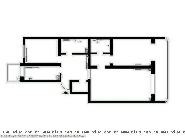 拓然家园-二居室-110平米-装修设计