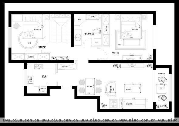 中国铁建·北京山语城-一居室-106平米-装修设计