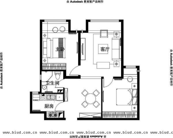 弘善家园-二居室-79平米-装修设计