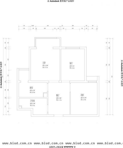 金隅悦和园-二居室-80平米-装修设计