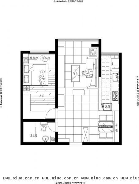 三环新城三期-一居室-70平米-装修设计