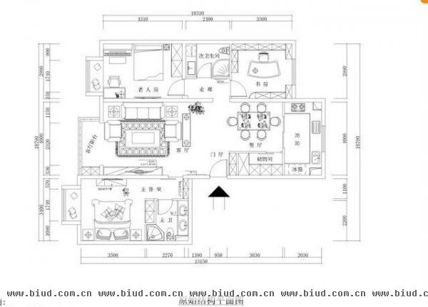 首邑溪谷-二居室-90平米-装修设计