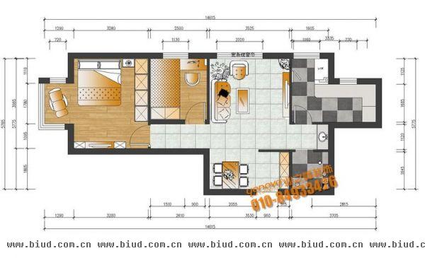 远洋新悦-二居室-90平米-装修设计
