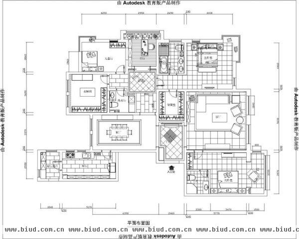 大运河孔雀城-三居室-120平米-装修设计