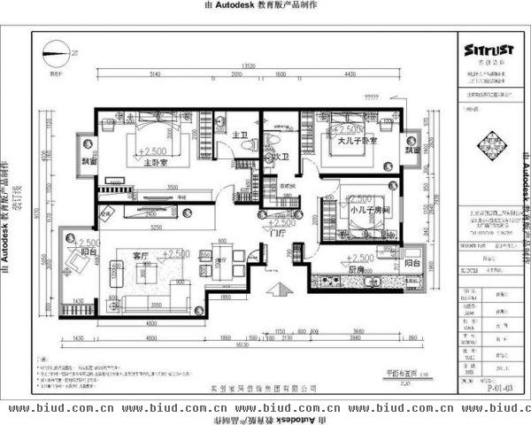 观林园-三居室-120平米-装修设计