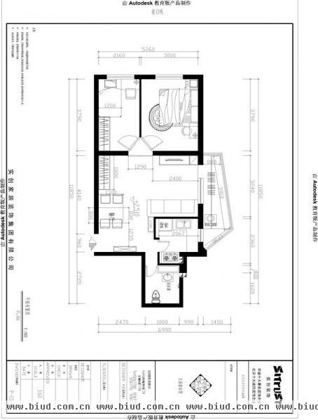 宁馨苑-二居室-86平米-装修设计