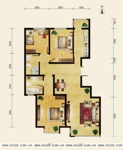 润枫领尚-三居室-117平米-装修设计