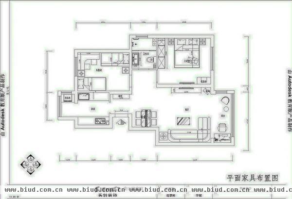 翠林漫步-二居室-100平米-装修设计