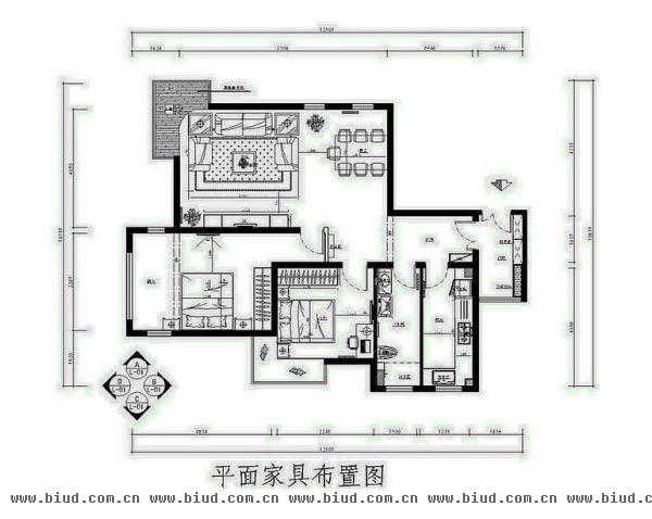 湖光小区-二居室-90平米-装修设计
