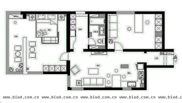 吉庆里-二居室-108平米-装修设计