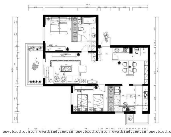 吉庆里-三居室-160平米-装修设计