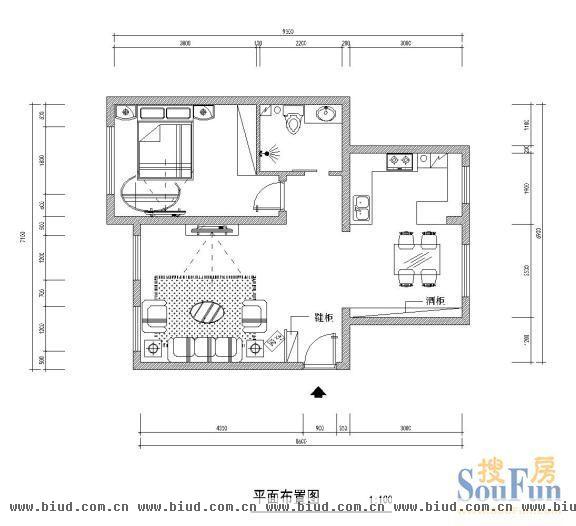利泽西园-一居室-73平米-装修设计