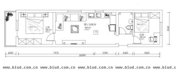 万泉河62号院-二居室-87平米-装修设计