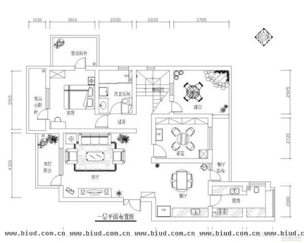 百旺杏林湾-四居室-210平米-装修设计