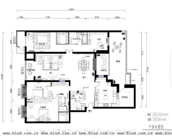 富力城A区-四居室-260平米-装修设计